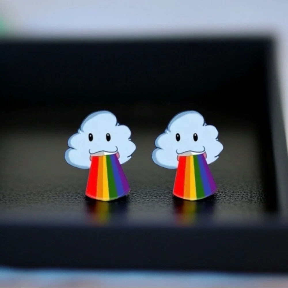 Cloud with Rainbow Earrings - Add a Burst of Joy to Your Day! 🌈 NWT Studs